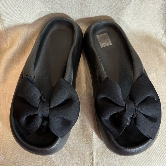 BOW Pillow Kawaii Front Toe Post Cushion Shibusa Style Slip On Sandals NWOT - Picture 2 of 10